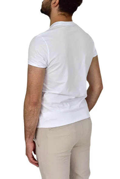 Erkek Sıfır Yaka Tişört 4380 BGL-ST03795 - Resim 8