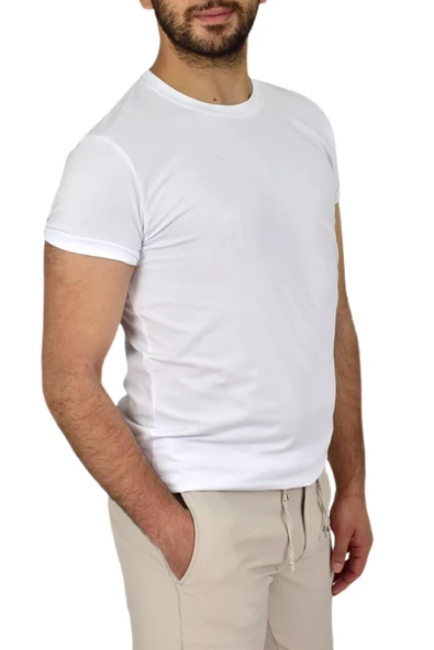 Erkek Sıfır Yaka Tişört 4380 BGL-ST03795 - Resim 10