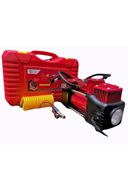 Çift Silindirli Lastik Şişirme Oto Kamyon 12V 150 PSI Ağır Hizmet Tipi Çantalı Hava Kompresörü - 4