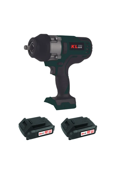 KLSS18BHX-20 18V/2.0Ah. 800Nm Kömürsüz Çift Akülü Şarjlı Somun Sıkma/Sökme Makinesi