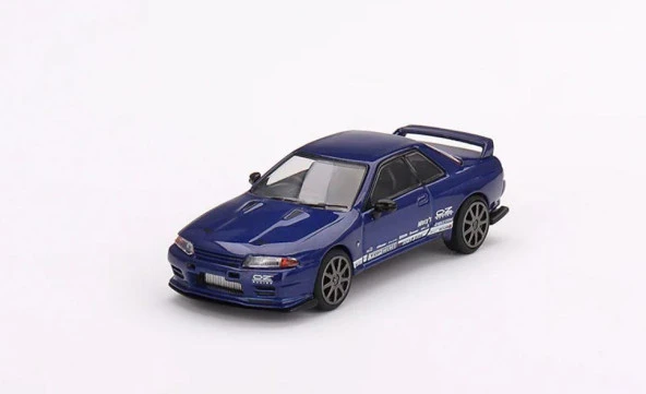 Mini GT 589 Nissan Skyline GT-R Top Secret Metallic Blue Model Araba