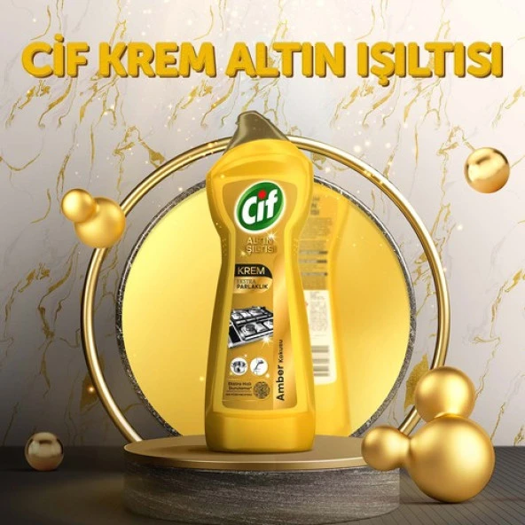 Cif Krem 750 Ml Altın Işıltısı - 3