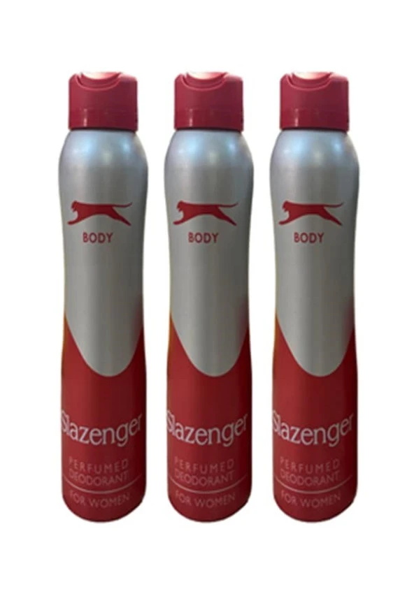 Slazenger Kırmızı Kadın Sprey Deodorant 3 x 150 ML