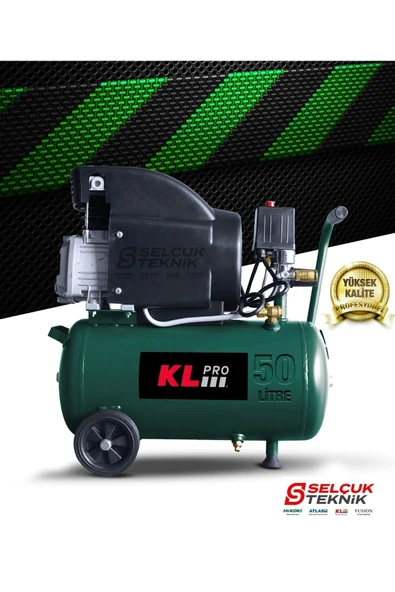 Klpro 50 Litre Hava Kompresörü Klk50 2 Hp 8 Bar - Resim 3