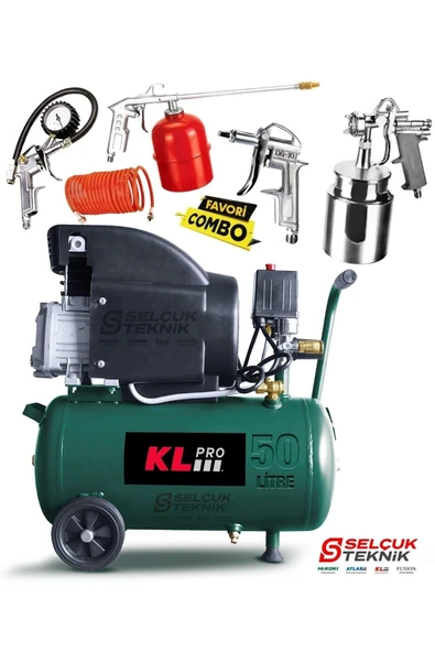 Klpro 50 Litre Hava Kompresörü Klk50 2 Hp 8 Bar