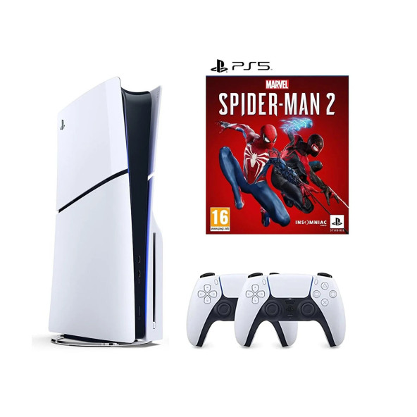 Sony Playstation 5 Slim Diskli (ithalatçı garantili )+2.kol Dualsense + ps5 spider-man 2