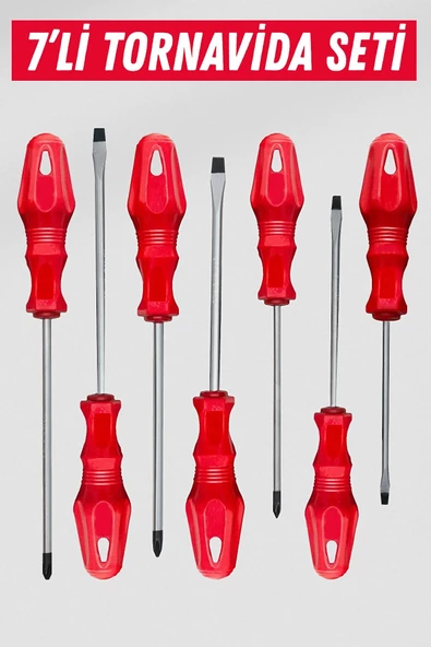 7'li Tornavida Seti (4 ADET DÜZ TORNAVİDA 3 ADET YILDIZ TORNAVİDA) - 3