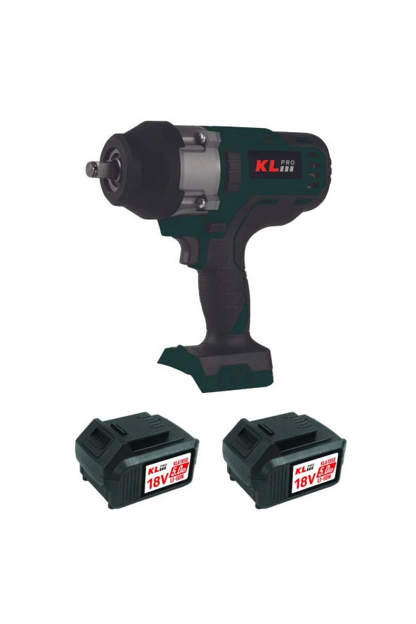 KLSS18BHX-50 18V/5.0Ah. 800Nm Kömürsüz Çift Akülü Şarjlı Somun Sıkma/Sökme Makinesi ürün görseli 1