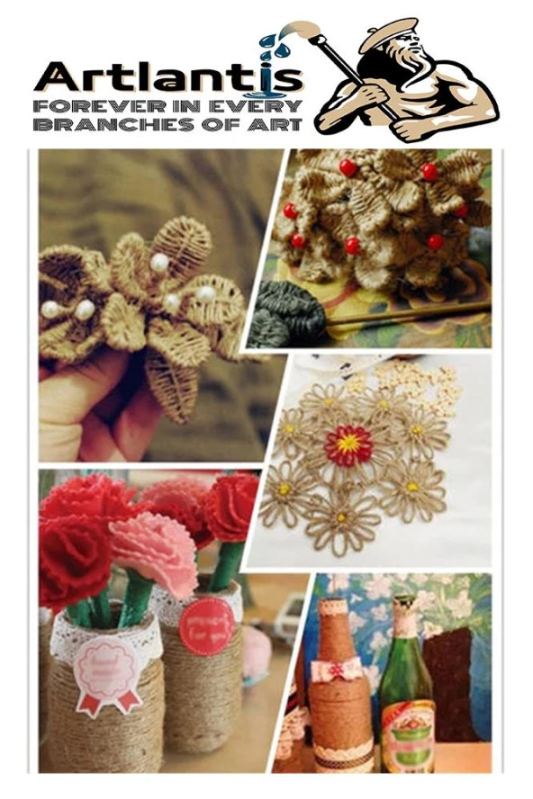 Jüt İpi Kırnap 100 Metre 1 Adet Mumlu Kırnap İplik Jüt İp Kendir İp Süs Naturel Doğal İplik Hasır İplik Çuval İp - 5