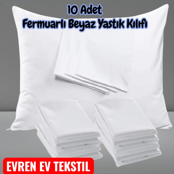 Yastık Kılıfı Fermuralı 10 Adet 50x70 cm - 3