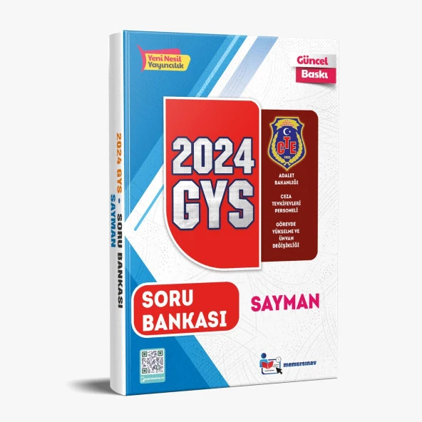 GYS Adalet Bakanlığı Ceza Tevkifevleri Sayman Soru Bankası Görevde Yükselme Memur Sınav