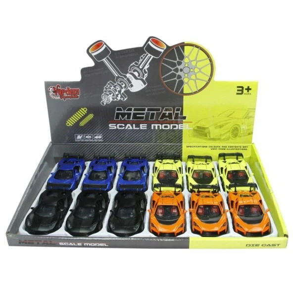 Vardem Çek Bırak 1:36 Metal Spor Araba KM-36121C