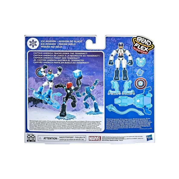 Hasbro F5868 Avengers Bend Flex Captain America Buz - Resim 3