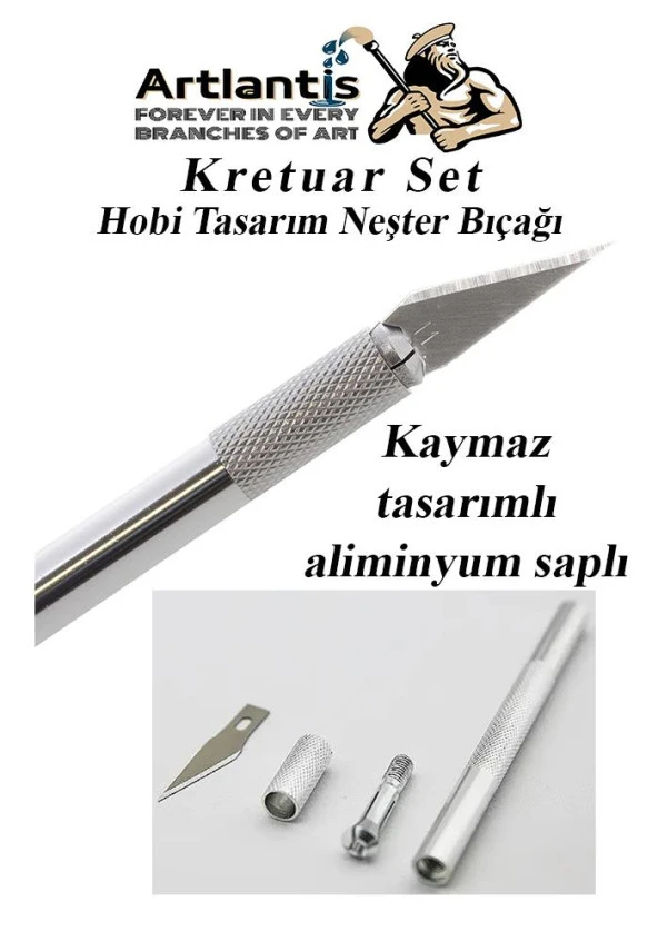 Çelik Cetvel 30 cm ve Kretuar Bıçağı 5 Yedek Bıcaklı 1 Adet Paslanmaz Çelik Metal Çetvel 30 Santimetre - 7