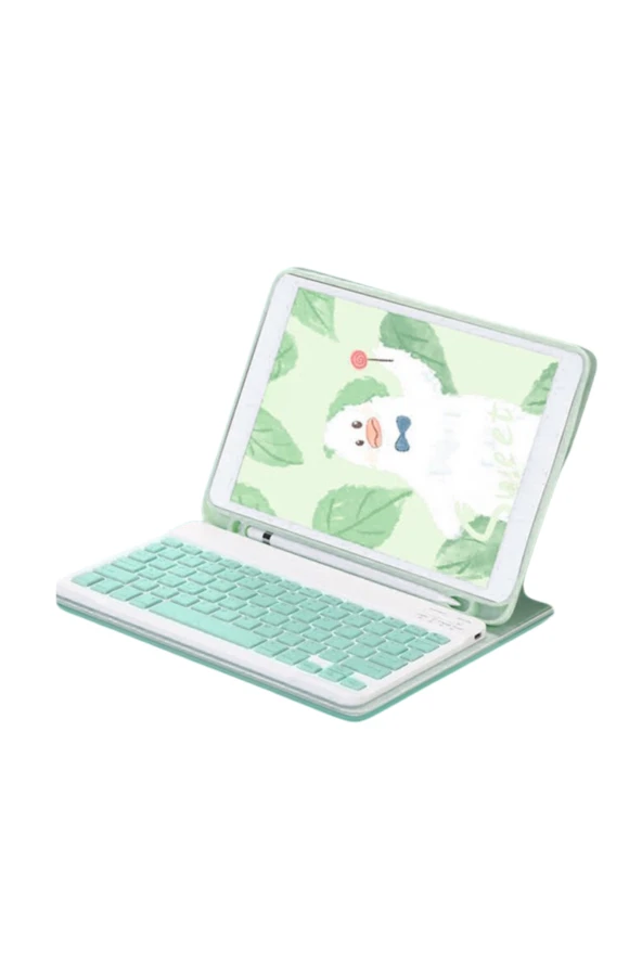 Qpen Samsung Galaxy X800 Tab S8 Plus Uyumlu 12.4 inç Klavyeli Tablet Kılıf - Resim 8