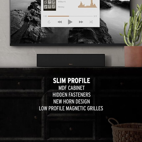 Klipsch R-30C Merkez Hoparlörü - Referans Serisi, 3.5 inç TCP Woofer0, 1 inç Alüminyum LTS Tweeter, - 7