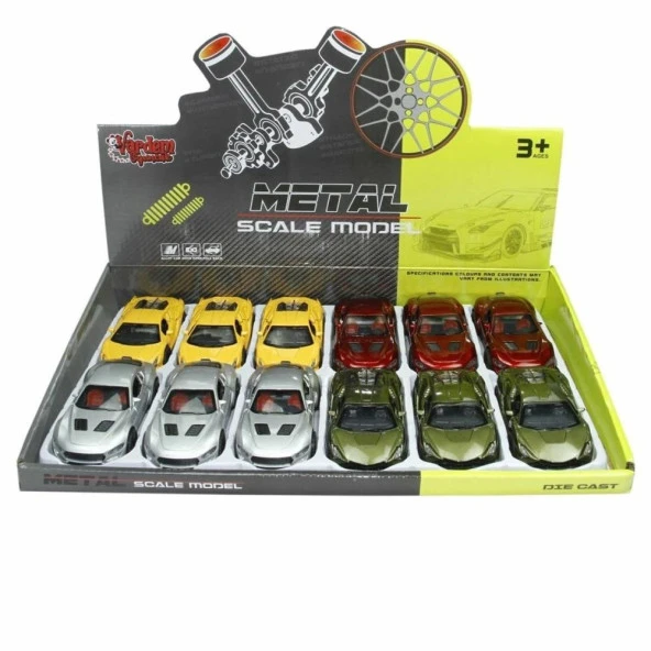 Vardem Çek Bırak 1:36 Metal Spor Araba KM-36111C(1Adet)