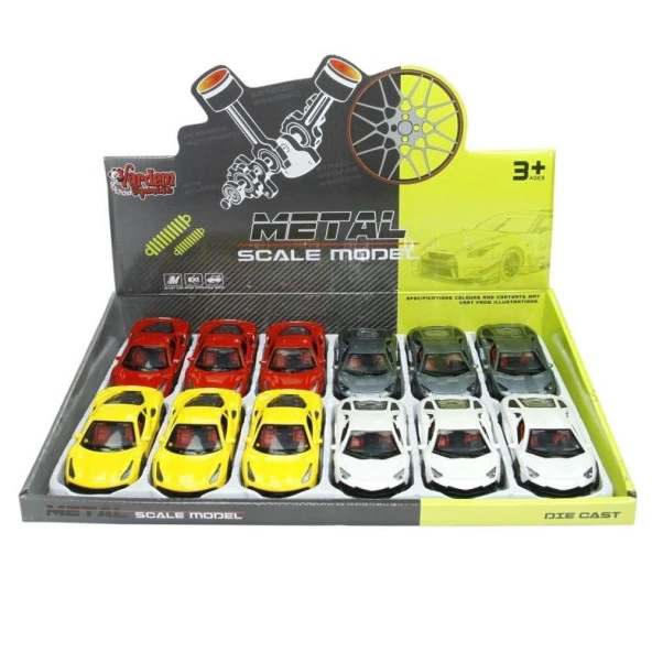 Vardem Çek Bırak 1:36 Metal Spor Araba KM-3651C (1 Adet)