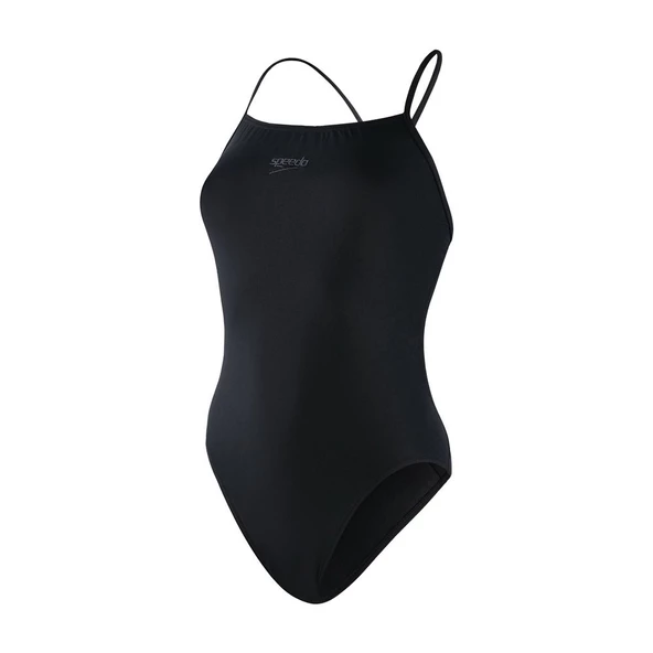 Speedo İnce Askılı Kadın Mayosu (Siyah)