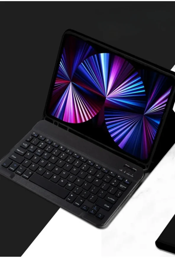 Qpen Samsung Galaxy X200 Tab A8 Uyumlu 10.5 inç Klavyeli Tablet Kılıf - Resim 3