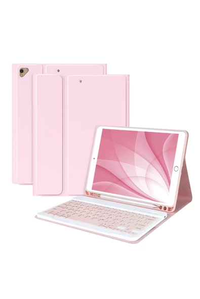 Qpen iPad Pro 2022 12.9 inç  Uyumlu Klavyeli Tablet Kılıf - Resim 6