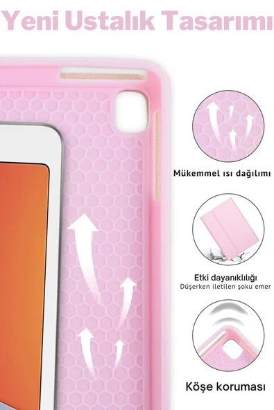 Qpen iPad Pro 2022 12.9 inç  Uyumlu Klavyeli Tablet Kılıf - Resim 10