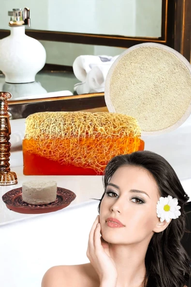 3'lü Gözenek Temizleme Sivilce Leke Akne Ölü Deri Peeling Ruşur Taşı Masaj Etkili Lifli Ballı Sabun - 2