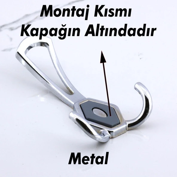 Mali Askı Dolap Askılık Askılığı Banyo Mutfak Askısı Duvar Kapı Arkası Elbise Kıyafet Vestiyer Krom - 3