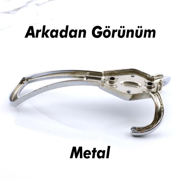 Mali Askı Dolap Askılık Askılığı Banyo Mutfak Askısı Duvar Kapı Arkası Elbise Kıyafet Vestiyer Krom - 4