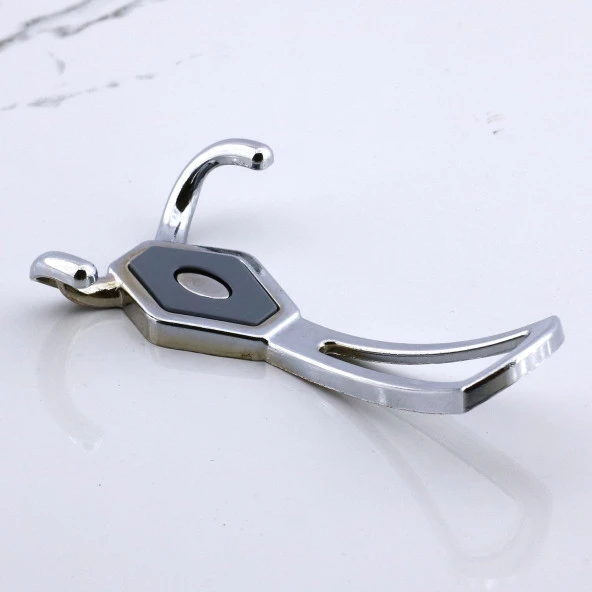 Mali Askı Dolap Askılık Askılığı Banyo Mutfak Askısı Duvar Kapı Arkası Elbise Kıyafet Vestiyer Krom - 8