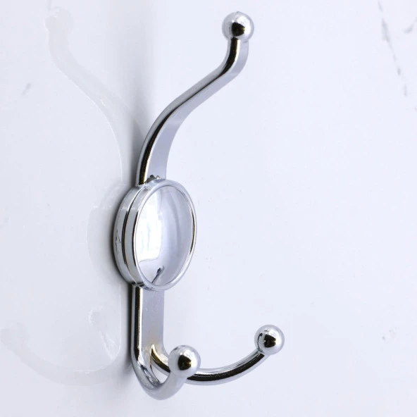 Boncuk Askı Dolap Askılık Askılığı Duvar Kapı Elbise Kıyafet Vestiyer Banyo Mutfak Askısı Krom - Resim 3