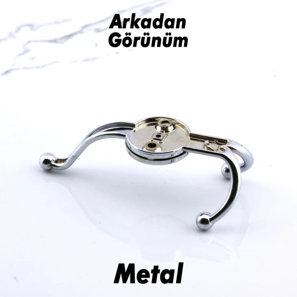 Boncuk Askı Dolap Askılık Askılığı Duvar Kapı Elbise Kıyafet Vestiyer Banyo Mutfak Askısı Krom - Resim 4