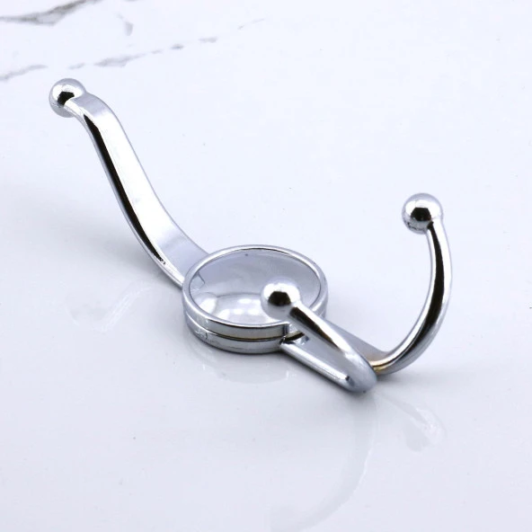 Boncuk Askı Dolap Askılık Askılığı Duvar Kapı Elbise Kıyafet Vestiyer Banyo Mutfak Askısı Krom - Resim 6