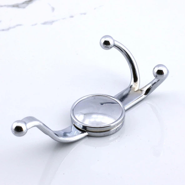 Boncuk Askı Dolap Askılık Askılığı Duvar Kapı Elbise Kıyafet Vestiyer Banyo Mutfak Askısı Krom - Resim 7