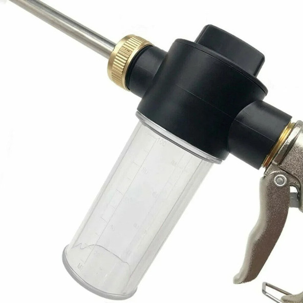 TechTic Metal Yüksek Basınçlı Ayarlanabilir Köpük Hazneli Su Tabancası Bahçe Oto Bahçe Yıkama - 2