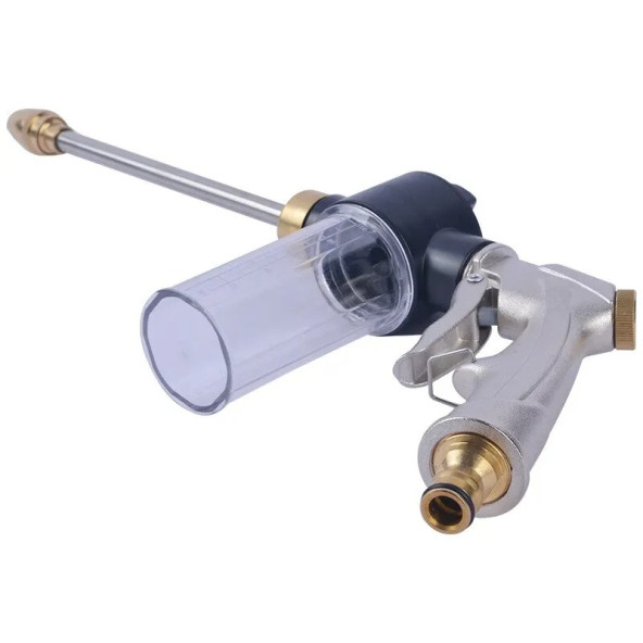 TechTic Metal Yüksek Basınçlı Ayarlanabilir Köpük Hazneli Su Tabancası Bahçe Oto Bahçe Yıkama - 9