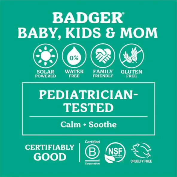 Badger Organik Bebek Güneş Kremi, Pişik Kremi ve Sirenol Organik Bebek Saç Vücut Şampuanı Set 400 mL / 87 mL / 87 mL - Resim 2