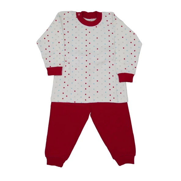 Sebi Bebe Puantiyeli Bebek Pijama Takımı 2401