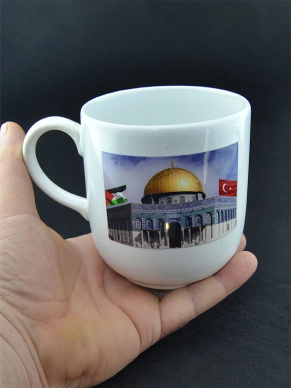 Filistin Mescid-i Aksa Baskılı Seramik Kupa Bardak - 3