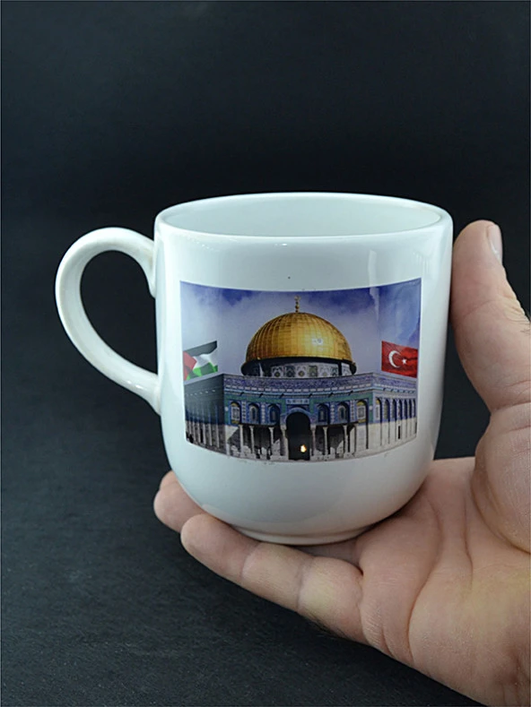 Filistin Mescid-i Aksa Baskılı Seramik Kupa Bardak - 4