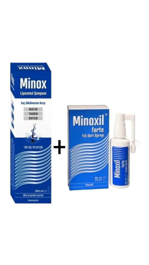Minox Saç Dökülmesine Karşı Lipozomal Şampuan 300 ml Ve Minoxil Forte %5 60 ml Paket Deri Bakım Spreyi - 2