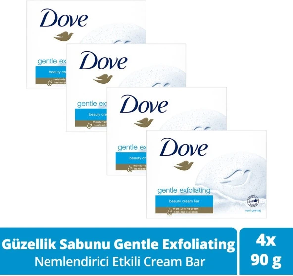 Dove Gentle Exfoliating Beauty Cream Bar Katı Sabun 4 x 90 G