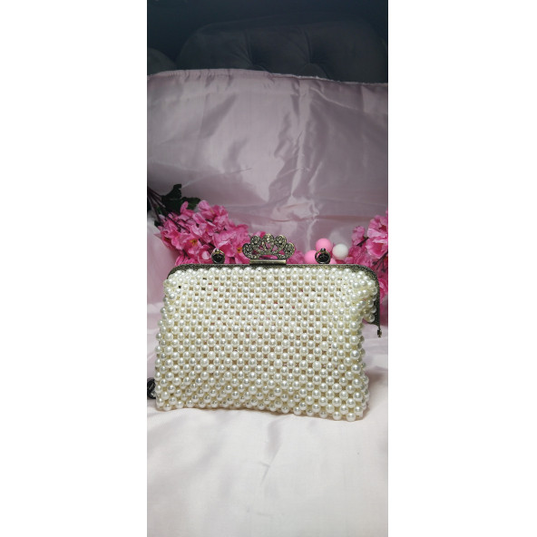 Güneş Bags Lüks İnci Boncuk Çanta