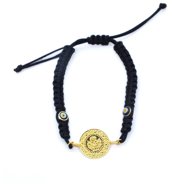 Altın Kaplama İpli Çeyrek Altın Bileklik BLK-187 ürün görseli