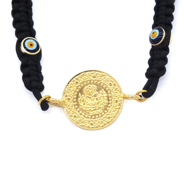 Altın Kaplama İpli Çeyrek Altın Bileklik BLK-187 - Resim 5