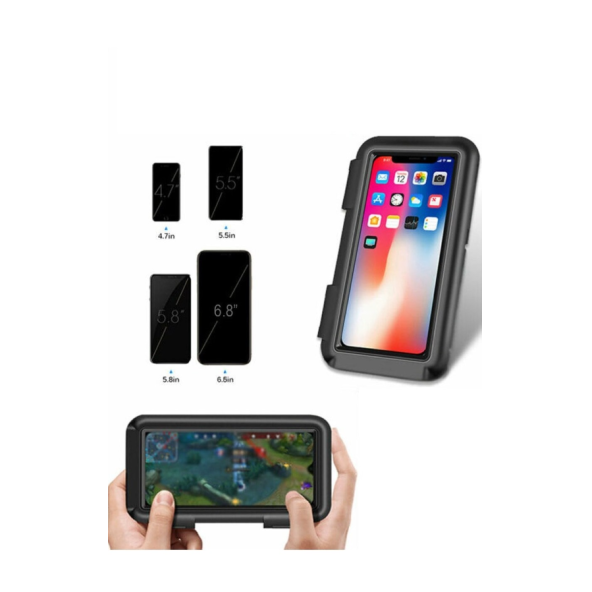 QASUL Motosiklet Telefon Tutucu Bisiklet Telefon Tutucu Su Geçirmez Motor Tutacak - 4
