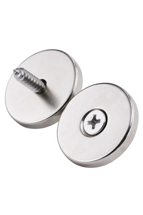 Havşalı Neodyum Mıknatıs - Ø20xø10/5x5mm - Ahşap, Plastik, Betona 5 adet - 3