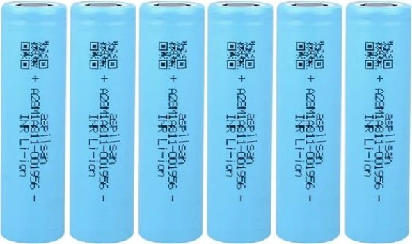 Aspilsan INR18650A28 - 3.7V 2800 Mah Li-Ion Şarjlı Pil - 5c 6'lı Paket