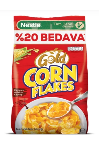 Nestle Gold Corn Flakes Mısır Gevreği %20 Bedava 650G