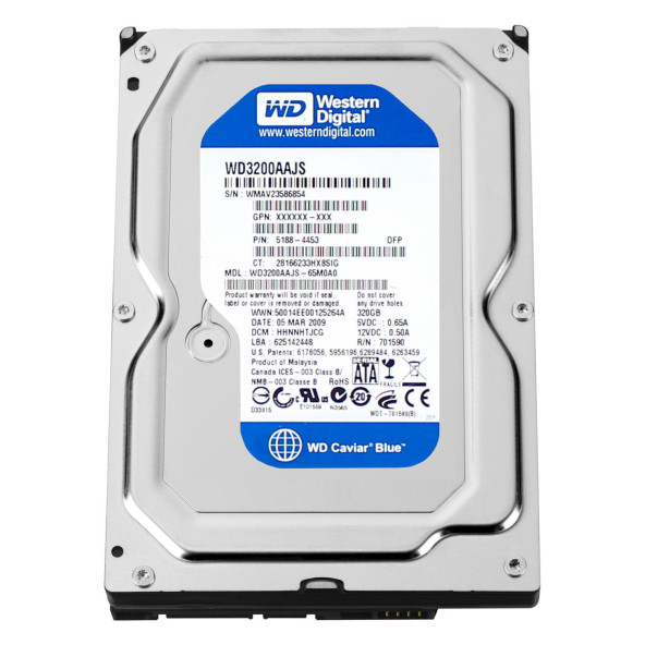 2. EL Western Digital 320GB WD3200AAJS 7200RPM SATA 3.5" Desktop HDD